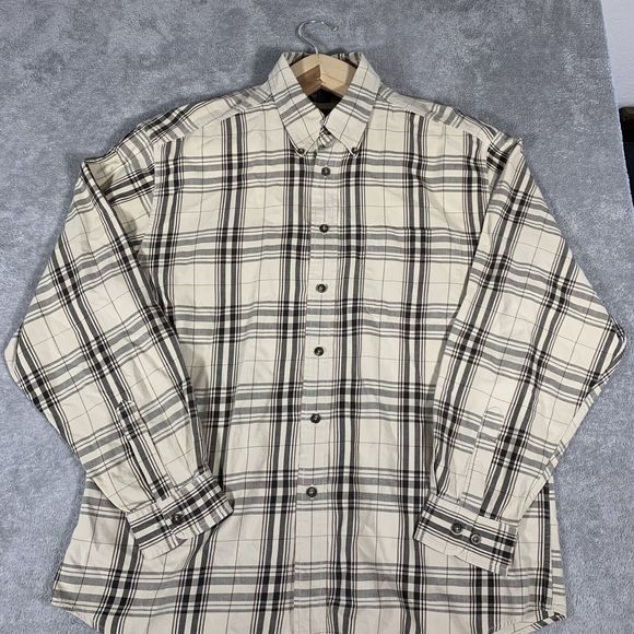 Dockers Plaid Button Up Cotton Pocket Long Sleeve Short Size Large Men’s - Picture 2 of 12